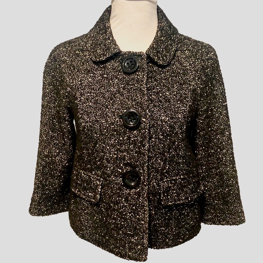 Context half sleeve, black and white Marled Blazer size 4